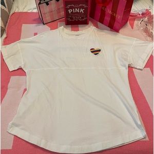 EUC VS Pink Varsity Crew-Oversized Tee